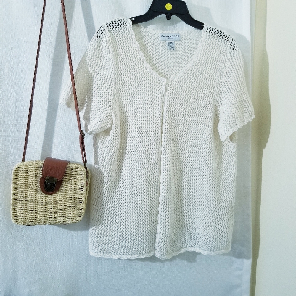 PLUS Size ,Crochet knit cardigan